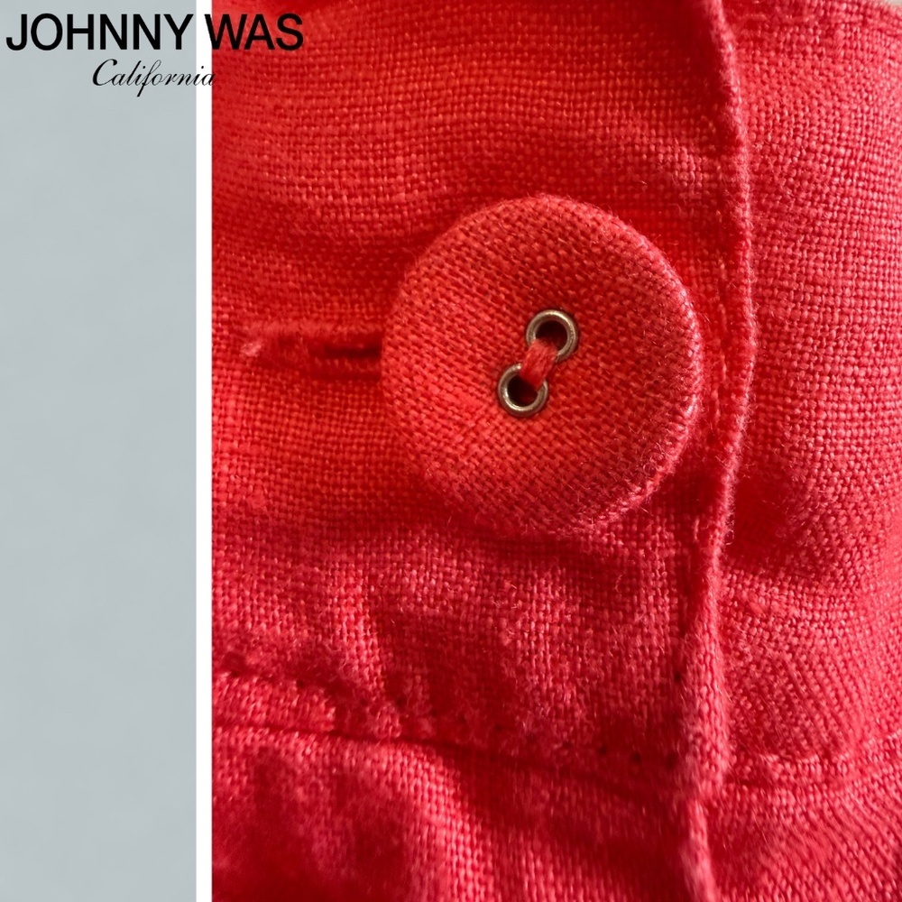 JOHNNY WAS Workshop Drawstring Hem Linen Cargo Pa… - image 12